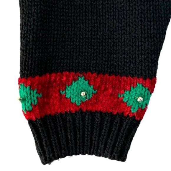 Jennifer MooreV Neck Beaded Novelty Christmas Cardigan Sweater Size Large - Picture 4 of 12